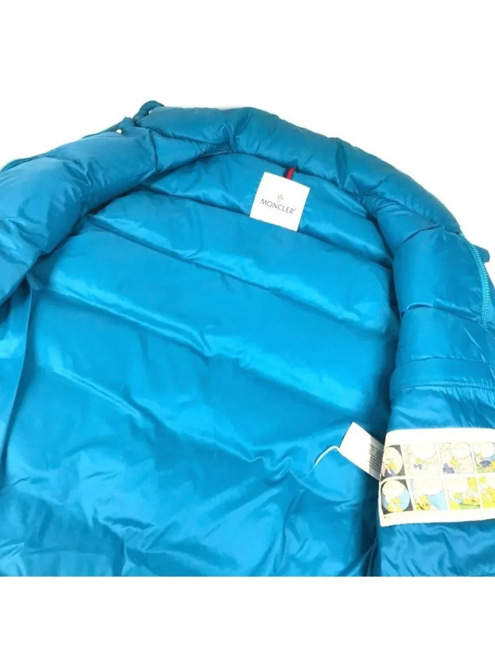 Moncler Down Vest Logo Patch Nylon Blue